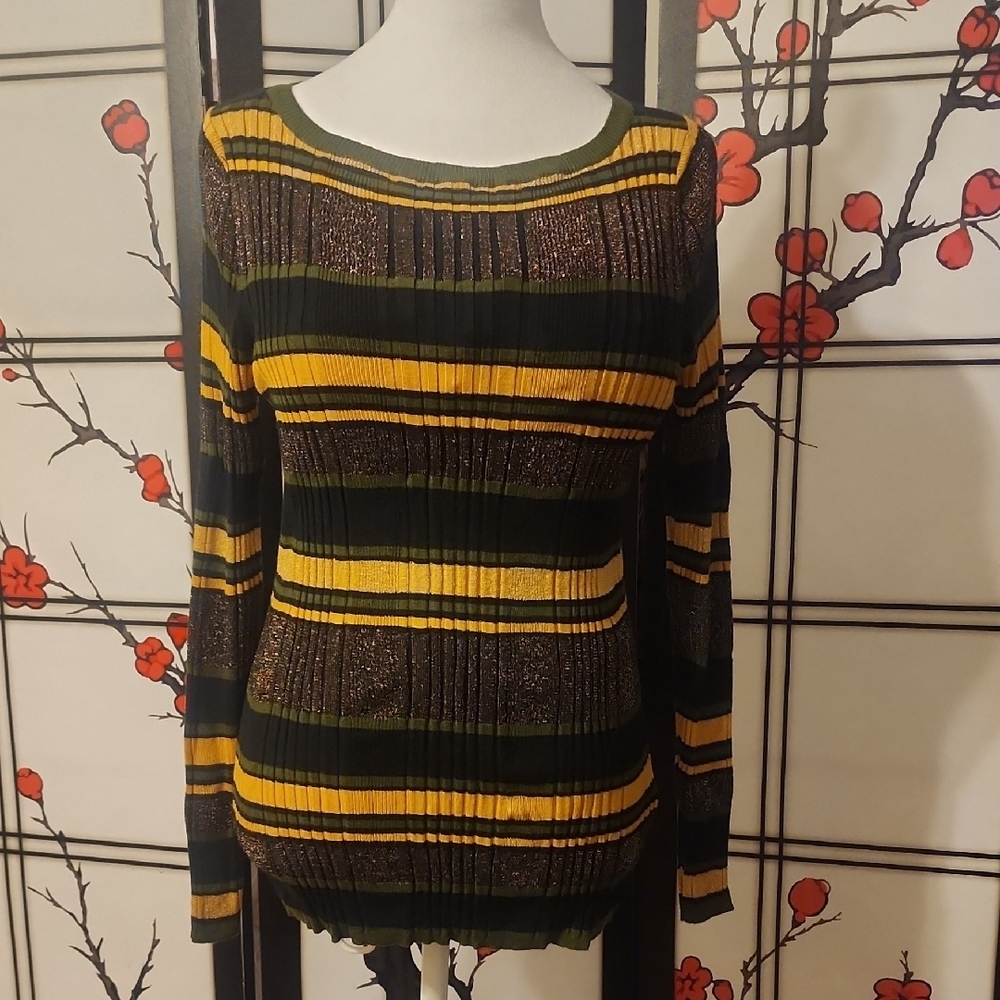 M&S Collection Striped Knit Sweater